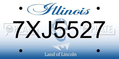 7XJ5527 Illinois License Plate