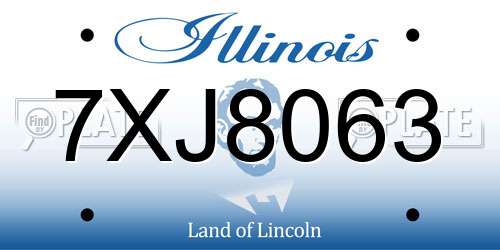7XJ8063 Illinois License Plate