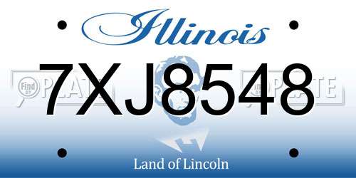7XJ8548 Illinois License Plate