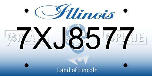 7XJ8577 Illinois License Plate