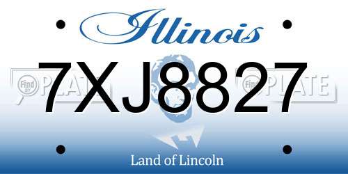 7XJ8827 Illinois License Plate