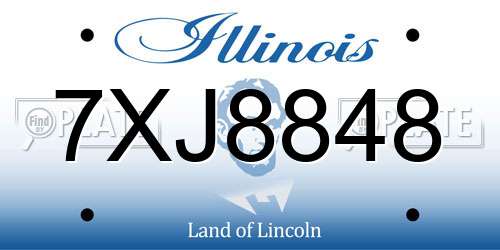 7XJ8848 Illinois License Plate