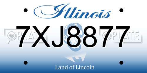 7XJ8877 Illinois License Plate