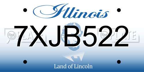 7XJB522 Illinois License Plate