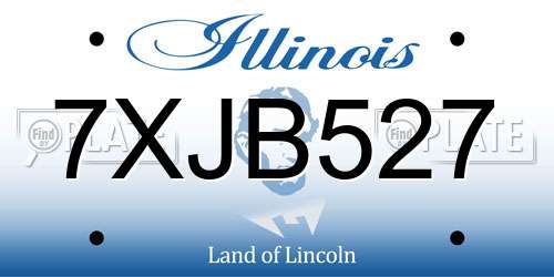7XJB527 Illinois License Plate