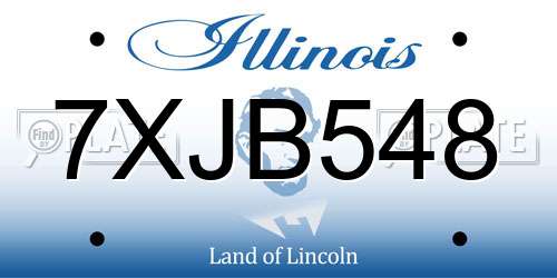 7XJB548 Illinois License Plate