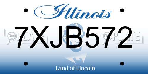 7XJB572 Illinois License Plate