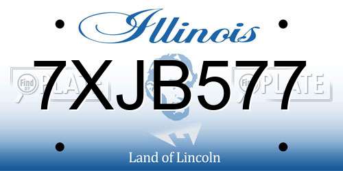 7XJB577 Illinois License Plate
