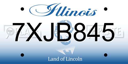 7XJB845 Illinois License Plate