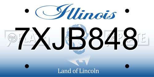 7XJB848 Illinois License Plate
