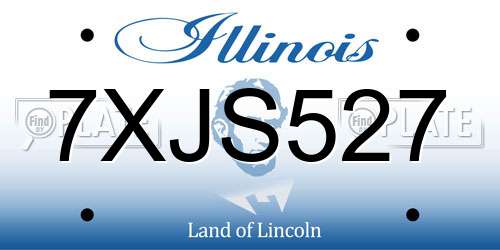 7XJS527 Illinois License Plate