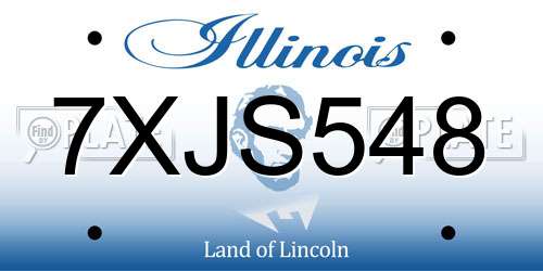 7XJS548 Illinois License Plate