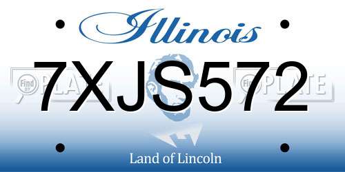 7XJS572 Illinois License Plate