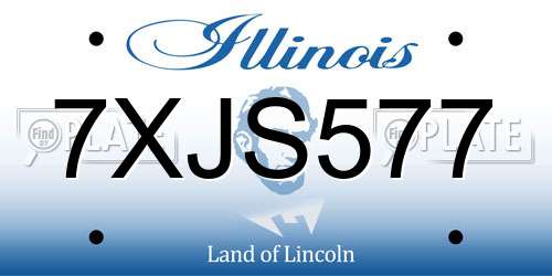 7XJS577 Illinois License Plate