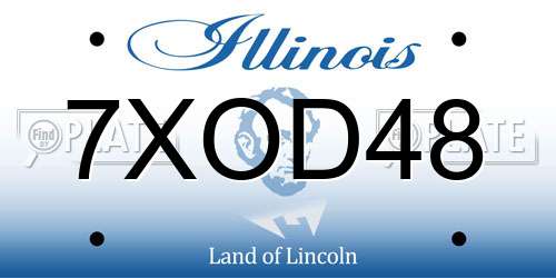 7XOD48 Illinois License Plate
