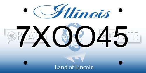 7XOO45 Illinois License Plate