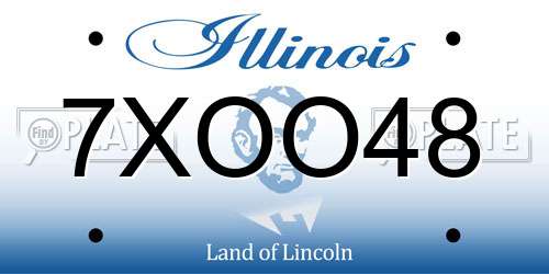 7XOO48 Illinois License Plate