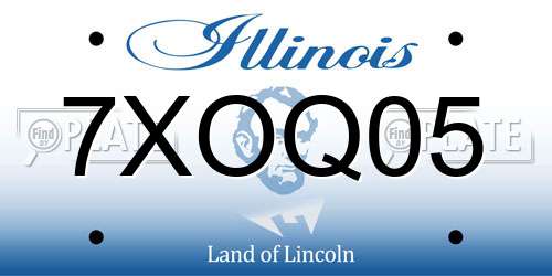 7XOQ05 Illinois License Plate