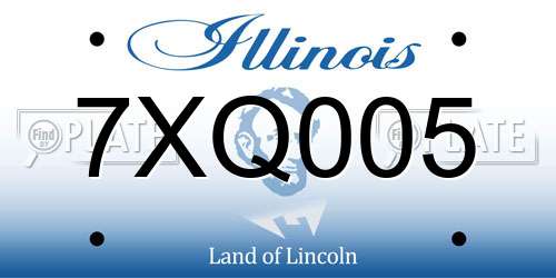 7XQ005 Illinois License Plate