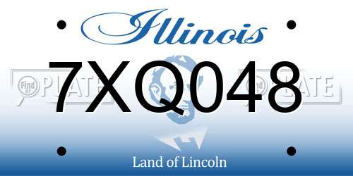 7XQ048 Illinois License Plate