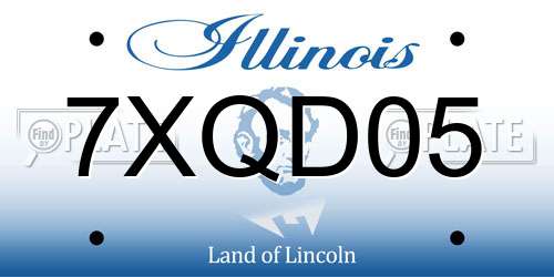 7XQD05 Illinois License Plate