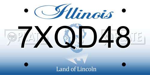 7XQD48 Illinois License Plate
