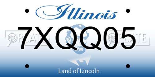 7XQQ05 Illinois License Plate