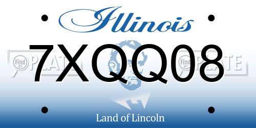 7XQQ08 Illinois License Plate