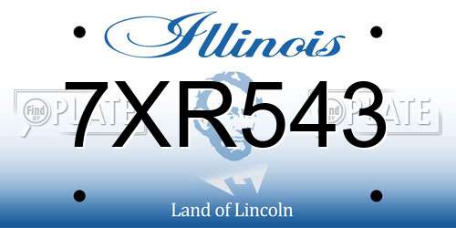7XR543 Illinois License Plate
