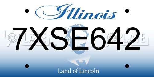 7XSE642 Illinois License Plate