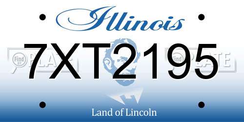 7XT2195 Illinois License Plate