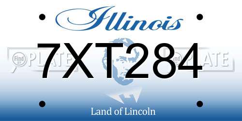 7XT284 Illinois License Plate