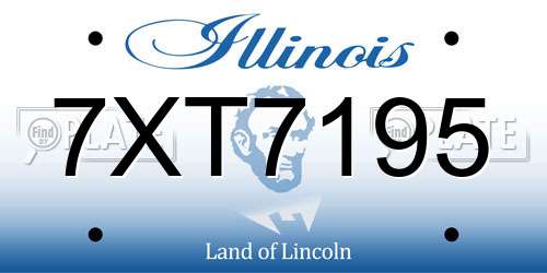 7XT7195 Illinois License Plate
