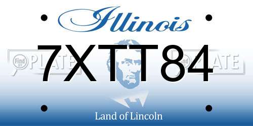 7XTT84 Illinois License Plate