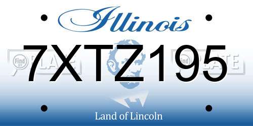 7XTZ195 Illinois License Plate
