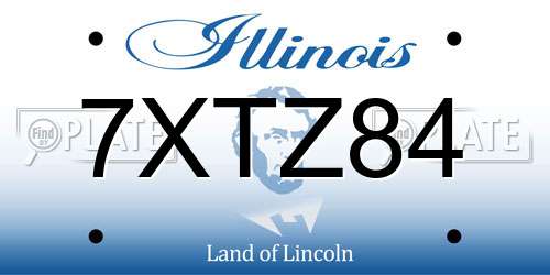 7XTZ84 Illinois License Plate