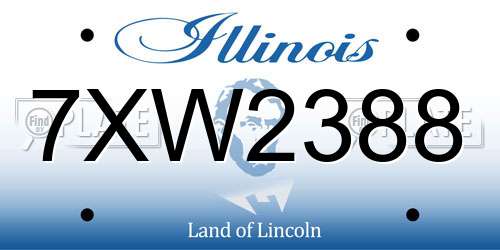 7XW2388 Illinois License Plate