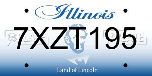 7XZT195 Illinois License Plate