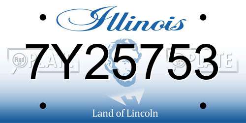 7Y25753 Illinois License Plate
