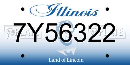 7Y56322 Illinois License Plate