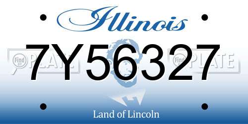 7Y56327 Illinois License Plate