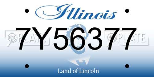 7Y56377 Illinois License Plate