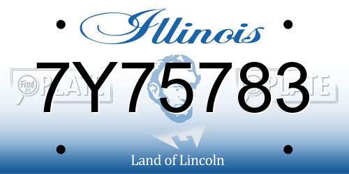 7Y75783 Illinois License Plate