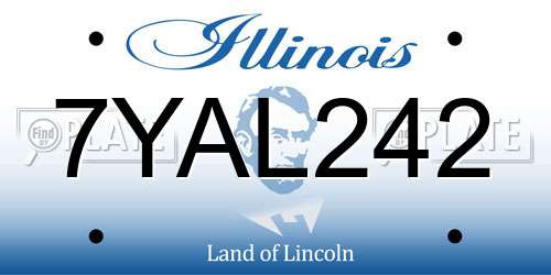 7YAL242 Illinois License Plate