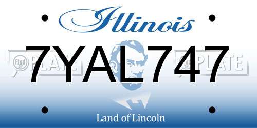 7YAL747 Illinois License Plate