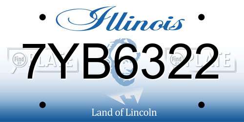 7YB6322 Illinois License Plate