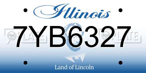 7YB6327 Illinois License Plate
