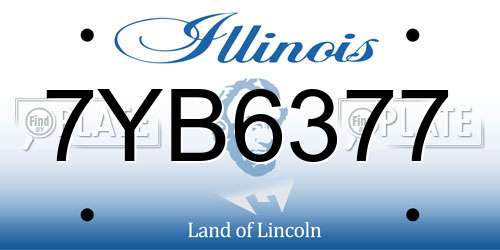 7YB6377 Illinois License Plate
