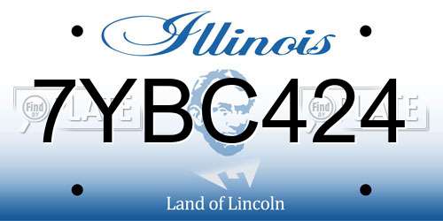 7YBC424 Illinois License Plate