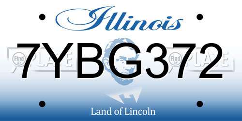 7YBG372 Illinois License Plate